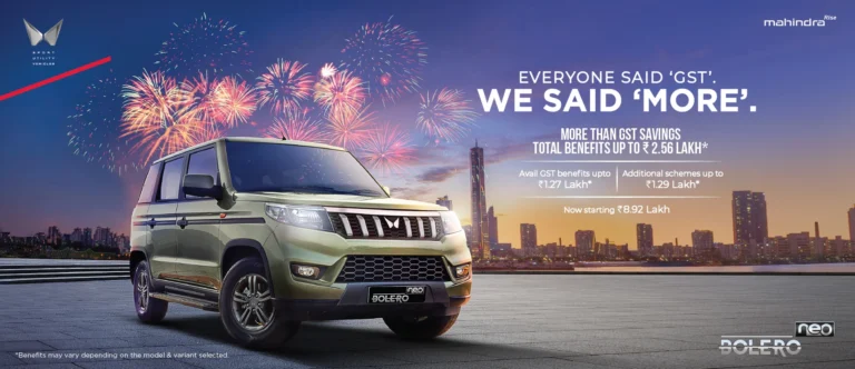 Mahindra Bolero Neo discounts September 2025 Navratri