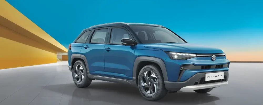 Maruti Suzuki Victoris front view showing bold grille