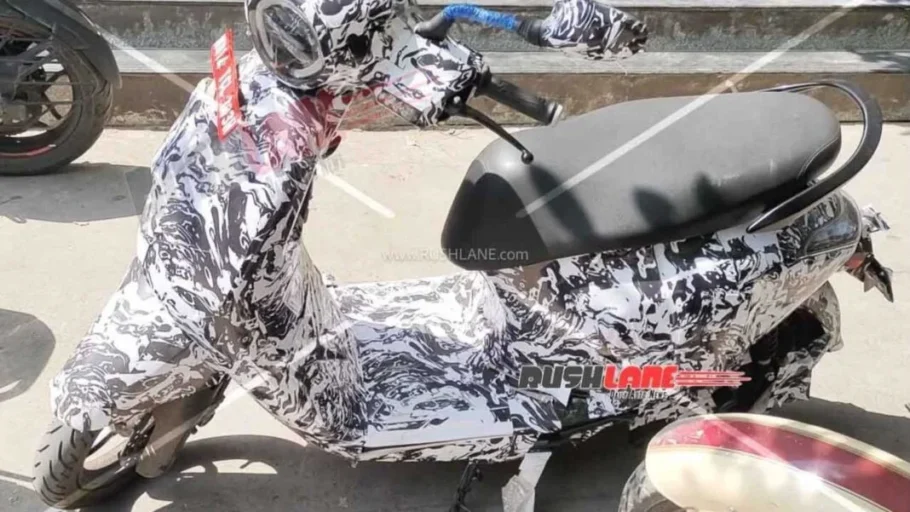 Bajaj Chetak Next-Gen electric scooter spied testing in India showcasing updated design and hub-motor