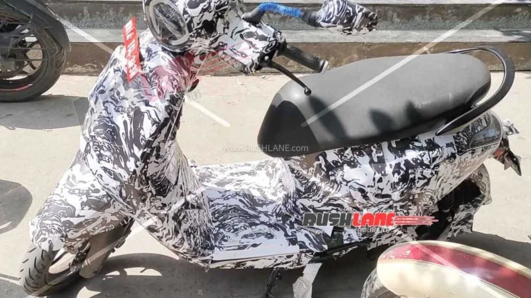 Bajaj Chetak Next-Gen electric scooter spied testing in India showcasing updated design and hub-motor