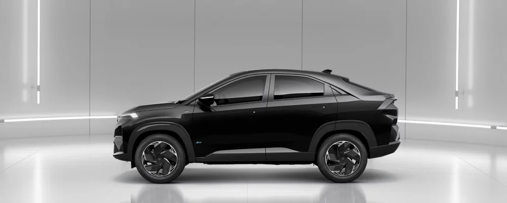 Showroom banner advertising Tata EV discounts October 2025