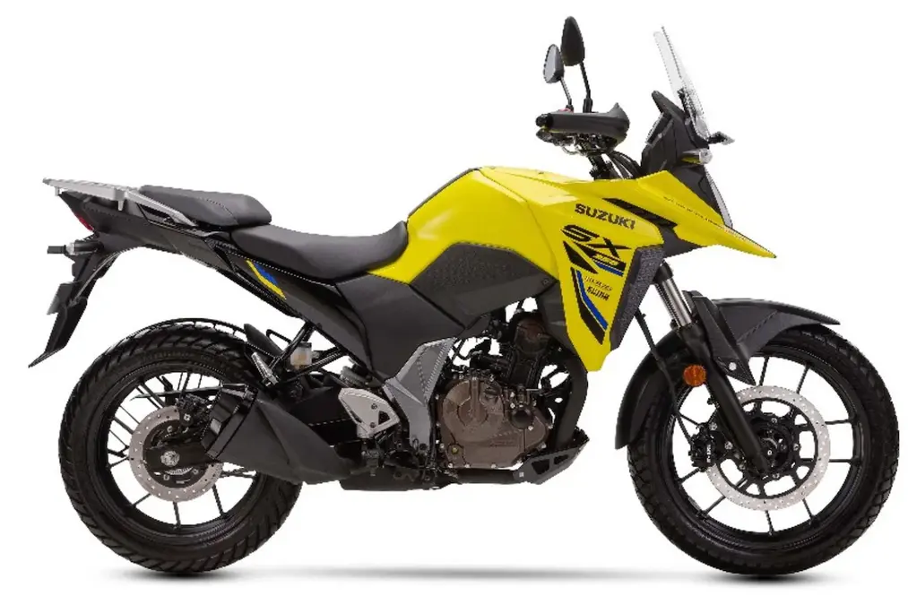 Rider on an adventure bikes in India mountains terrain