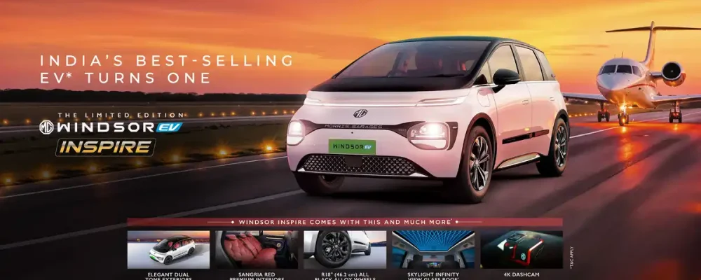 MG Motor 1 Lakh EV Sales in India