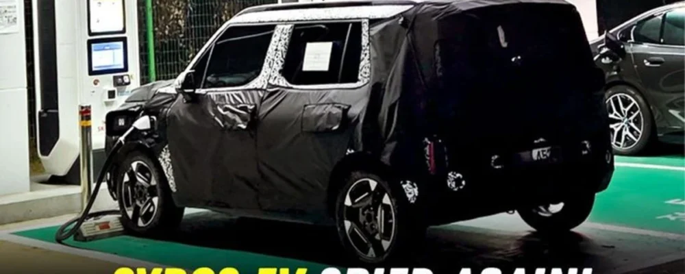 Kia Syros EV 2026 Spied Charging Up